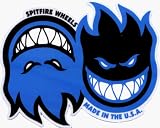 Spitfire Wheels - Blue Duo Flame Logo - Sticker / Decal