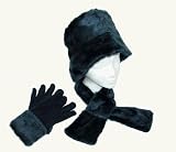 AUDREY - Women's Mink Winter Set - Hat, Gloves and Scarf by CTM