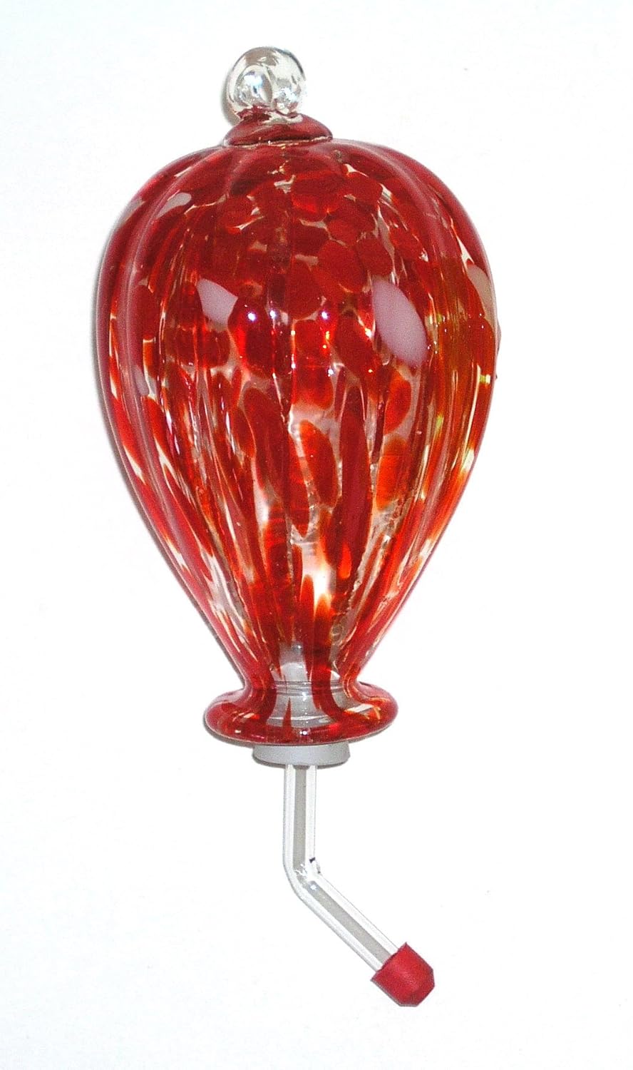 Master Craft Hand Blown Glass Hummingbird Feeder , New, Free Shipping