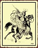 Knight On Winged Horse Sign, Size 12 w X 15 h