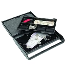 MMF Industries Steelmaster Slim Security Case with Keyed Lock, 2.38 x 8.5 x 8.5 Inches, Charcoal Grey (2217004G2)