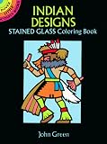 Indian Designs Stained Glass Coloring Book (Dover Little Activity Books)