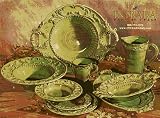 Intrada BAR7437G Baroque Large Pasta Bowl Green
