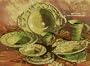 Intrada BAR7437G Baroque Large Pasta Bowl Green