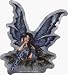 Raven Haired Fairy Sitting on Leaves by Amy Brown - Sticker / Decal