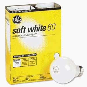 GE Lighting 41028 60-Watt A19, Soft White, 4-Pack