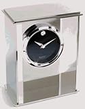 Movado Chrome Plated Brass Mantel Clock
