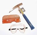 Rock Hammer Kit, Estwing Supreme 22 oz with Sheath and Safety Goggles