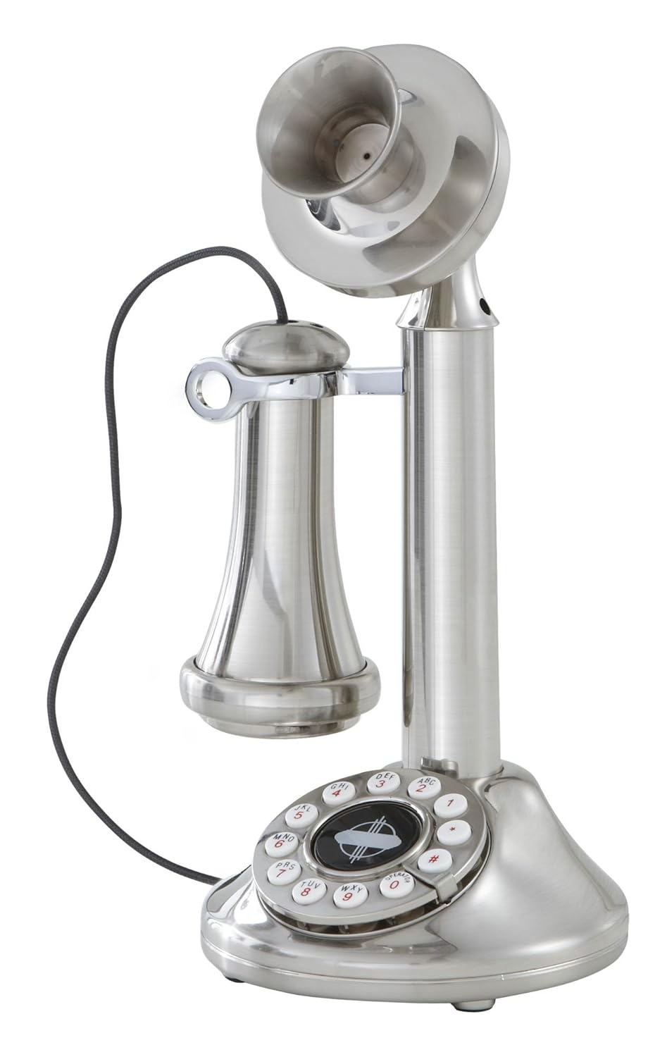 Crosley Retro 1920 Candlestick Phone BRUSHED CHROME (CR64BC