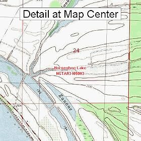 USGS Topographic Quadrangle Map - Horseshoe Lake, Arkansas (Folded/Waterproof)