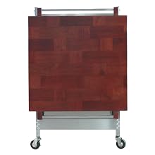 Oasis Concepts Stainless Steel/Wood Folding Versatile Bbq Island, Cherry