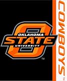 Oklahoma State Cowboys NCAA Licensed 50 x 60 Stripes Raschel Throw Blanket