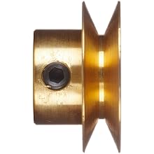 Boston Gear G1216 Grooved Pulley, Fits Round Belts 0.1875" or Smaller, 0.250" Face, Brass