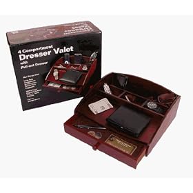 Organizer for Dresser Desk - Wooden Valet with Drawer - by Mundi