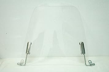 【クリックで詳細表示】汎用 ウィンド スクリーン 風防 【ADVANTAGE】 バイク スクーター 原付 取付 金具 ボルト ステー 付き (2、高さ43×幅38×厚み0.2(cm))： スポーツ＆アウトドア