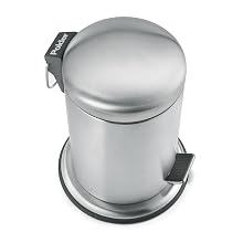 Polder Commercial Style Step Can, Stainless Steel, 1.3-Gallon