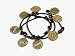 8 Names of God on Coins Dipped In Gold on a Black Leather Bracelet