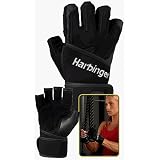 HARBINGER 1255 Women's Training Grip WristWrap Lifting Gloves