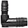 Thogus Polyethylene Tube Fitting, 90 Degree Elbow, Black, Barbed