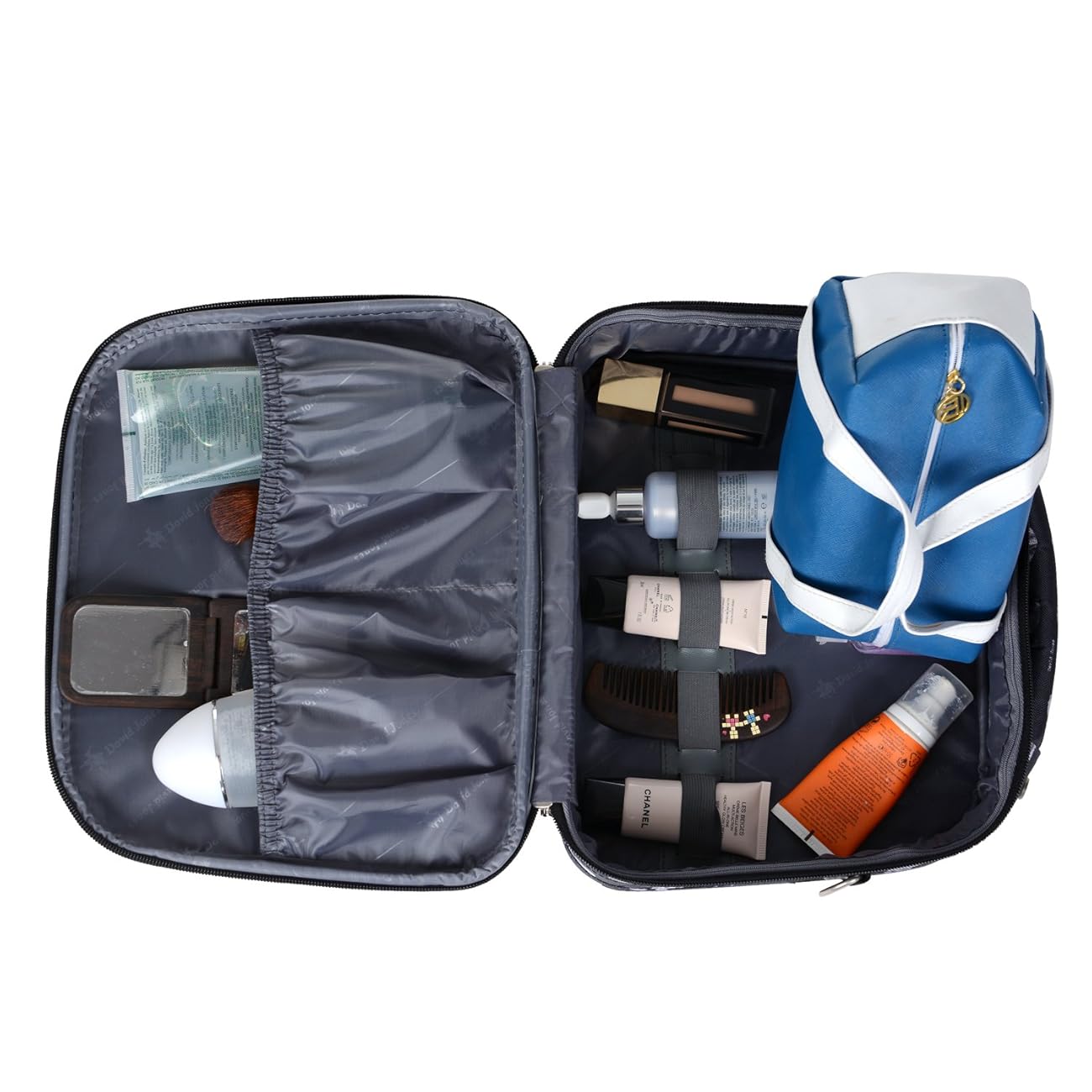 DAVIDJONES Vintage Print 4 Piece Luggage Set
