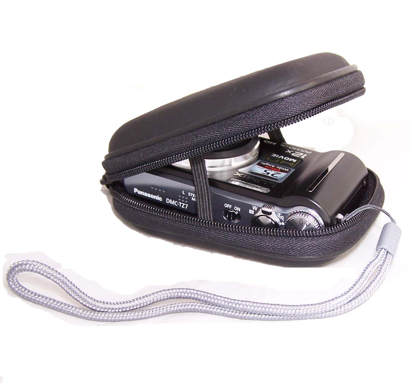 Snug Fit Black Waterproof Camera Case for Panasonic Lumix DMCTZ70 TZ60