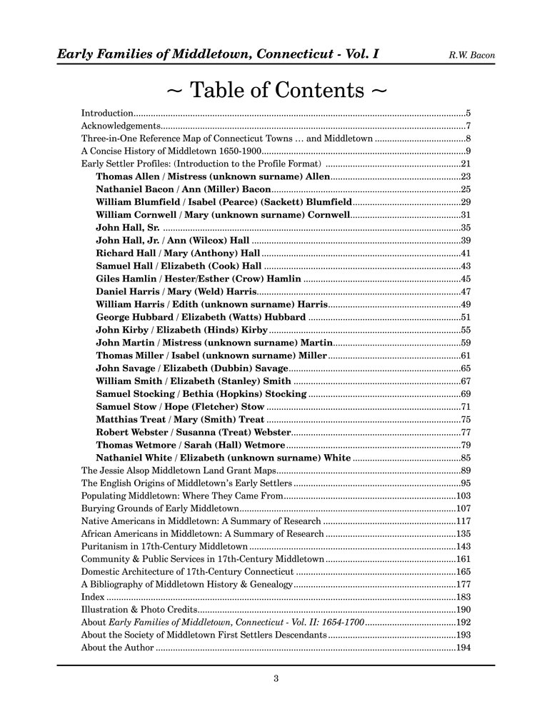Early Families of Middletown, Connecticut - Vol. I: 1650-1654 ... Early Families of Middletown, Connecticut - Vol. I: 1650-1654 ...