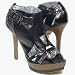 NIKA Sexy Modern Double Platform Open Toe Ankle Boot Stack Heel Shoes Black