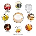 JIUMEI Fine Mesh Filter Juice Strainer Compatible with 5 inches Funnels 300 Mesh