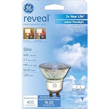 GE Lighting 82143 50-Watt Reveal with Halogen Floodlight GU10 1CD Light Bulb