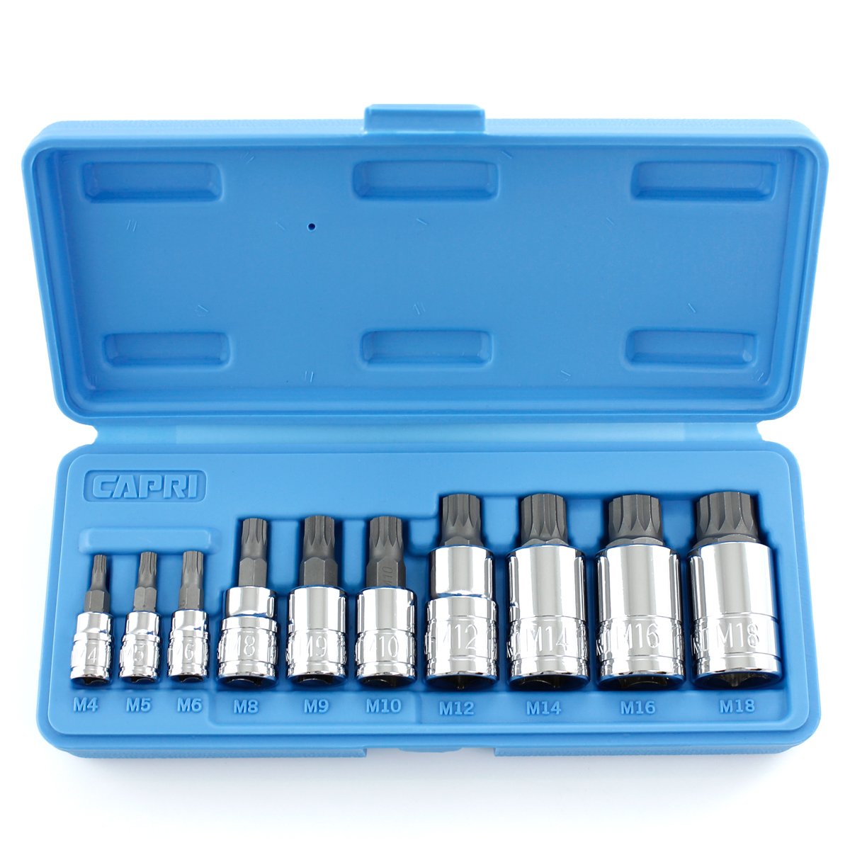 Capri Tools Xzn Triple Square Spline Bit Socket Set Metric 10-Piece 21 71Lhr7eg%2BML