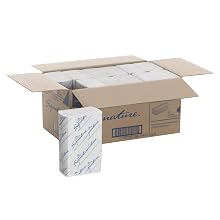 Georgia-Pacific Signature 23000 White 2-Ply Premium C-Fold Paper Towel, 13.2" Length x 10.1" Width (Case of 12 Packs, 120 per Pack)