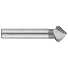 Magafor 421 Series Cobalt Steel Uncoated (Bright) Combination Countersink and Chamfering Bit, 1 Flute, 90 Degrees Cutting Angle, 0.472" Cutting Length