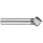 Magafor 421 Series Cobalt Steel Uncoated (Bright) Combination Countersink and Chamfering Bit, 1 Flute, 90 Degrees Cutting Angle, 0.472" Cutting Length