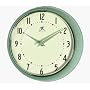 Retro Green Metal Wall Clock