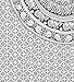 Elephant Mandala Hippie Tapestry Indian Traditional Throw Beach Throw Wall Art College Dorm Bohemian Wall Hanging Boho Twin Bedspread (Black &White 1)