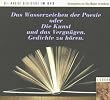 Das Wasserzeichen der Poesie oder Die Kunst und das Vergn�gen, Gedichte zu h�ren. 2 CDs