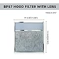 YUEERIO BP57 Aluminum Range Hood Filter with Light Lens