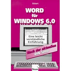 Word f�r Windows 6.0. Eine leicht verst�ndliche Einf�hrung