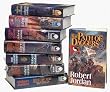 The Wheel of Time: Eye of the World, the Great Hunt, Dragon Reborn, Shadow Rising, Fires of Heaven, Lord of Chaos, Crown of Swords, and Path of Daggers