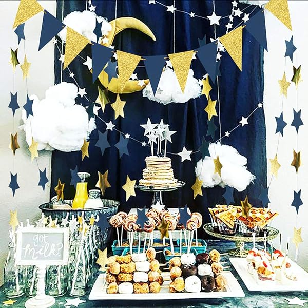 Outer Space Decorations Birthday Party Decorations Navy Gold
