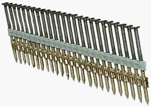 B & C Eagle A238X113R/22 Round Head 2-3/8-Inch by .113-Inch by 20 to 22 Degree Plastic Collated Ring Shank Framing Nail (500 per Box)