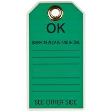 Brady 86452 5-3/4" Height, 3" Width, B-852 Reusable Dura-Tag, Black On Green Color Scaffolding Tags (Pack Of 10)
