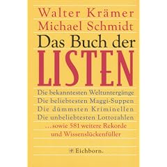 Das Buch der Listen - 581 Rekorde und Wissensl�ckenf�ller aus Wirtschaft, Politik, Gesellschaft, Sport