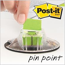 Post-it Arrow Flags Dispenser, Bright Green, 1-Inch Wide, 200/Desk Grip Dispenser, 1-Dispenser/Pack