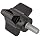 Davies Thermoset Three Arm Knob, Flute Rim, Threaded Stud, 5/16-18 Thread Size X 3/4" Thread Length, 1-1/2" Diameter (Pack of 5)