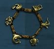 Antique Brass & Brown Bead Bracelet