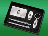 Northwestern University - Gift Set with Pens, Keychain & Money Clip - Laser Engraved