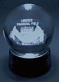 Lincoln Financial Stadium Etched In Crystal Ball, Base Musical & Lit . you Gotta Be A Football Hero Plays