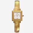 BULOVA Women's Gold-tone Square Faced Bangle Dress Watch. Model: 97T47