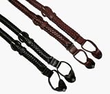 V Braided Leather Suspenders by Claiborne